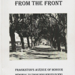 Echoes from the Front book cover. Photograph of original Frankston Avenue of Honour.