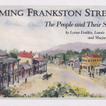 Naming Frankston Streets book cover. Watercolour of early Frankston streetscape